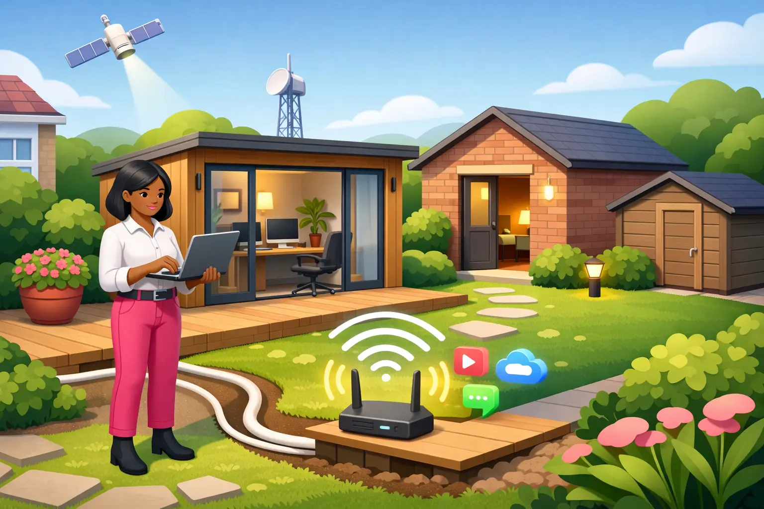 Broadband for a Garden Office, Annexe or Outbuilding
