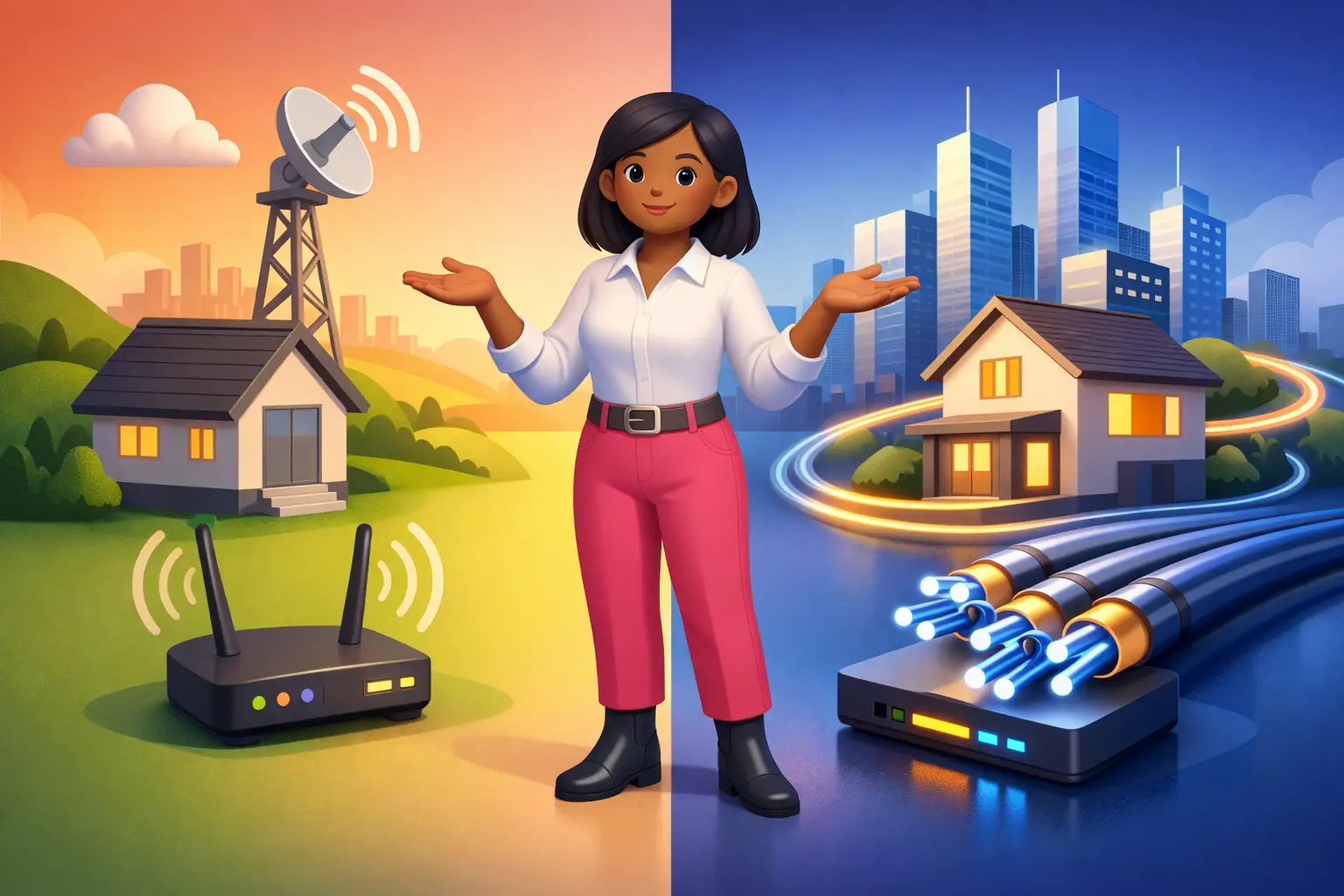 Comparing Fixed Wireless and Fibre