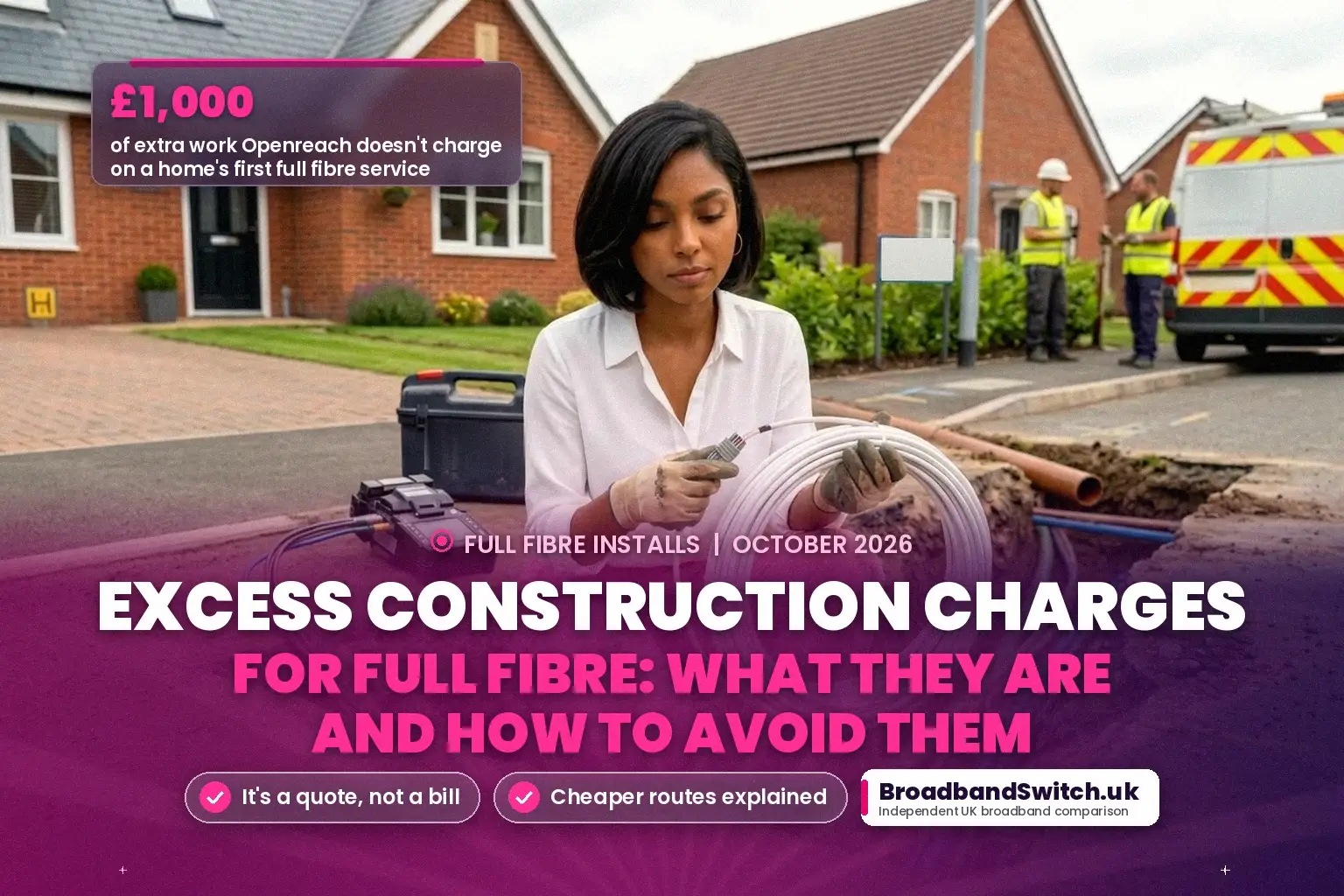 Excess construction charges for full fibre