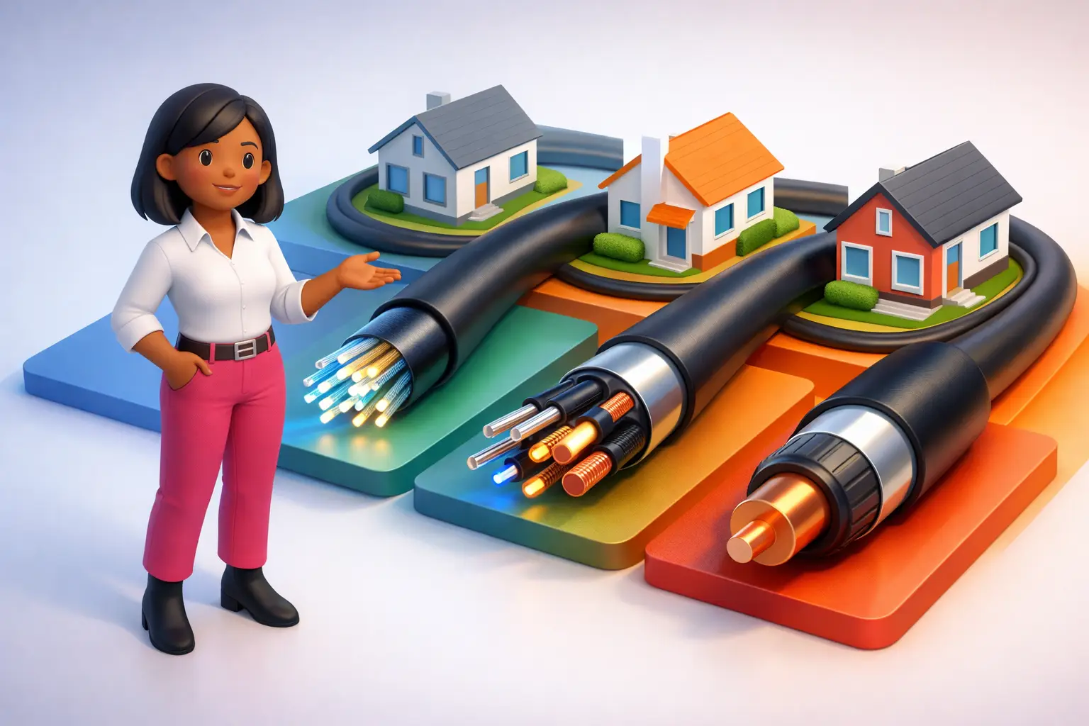 Comparing full fibre, part fibre and cable broadband
