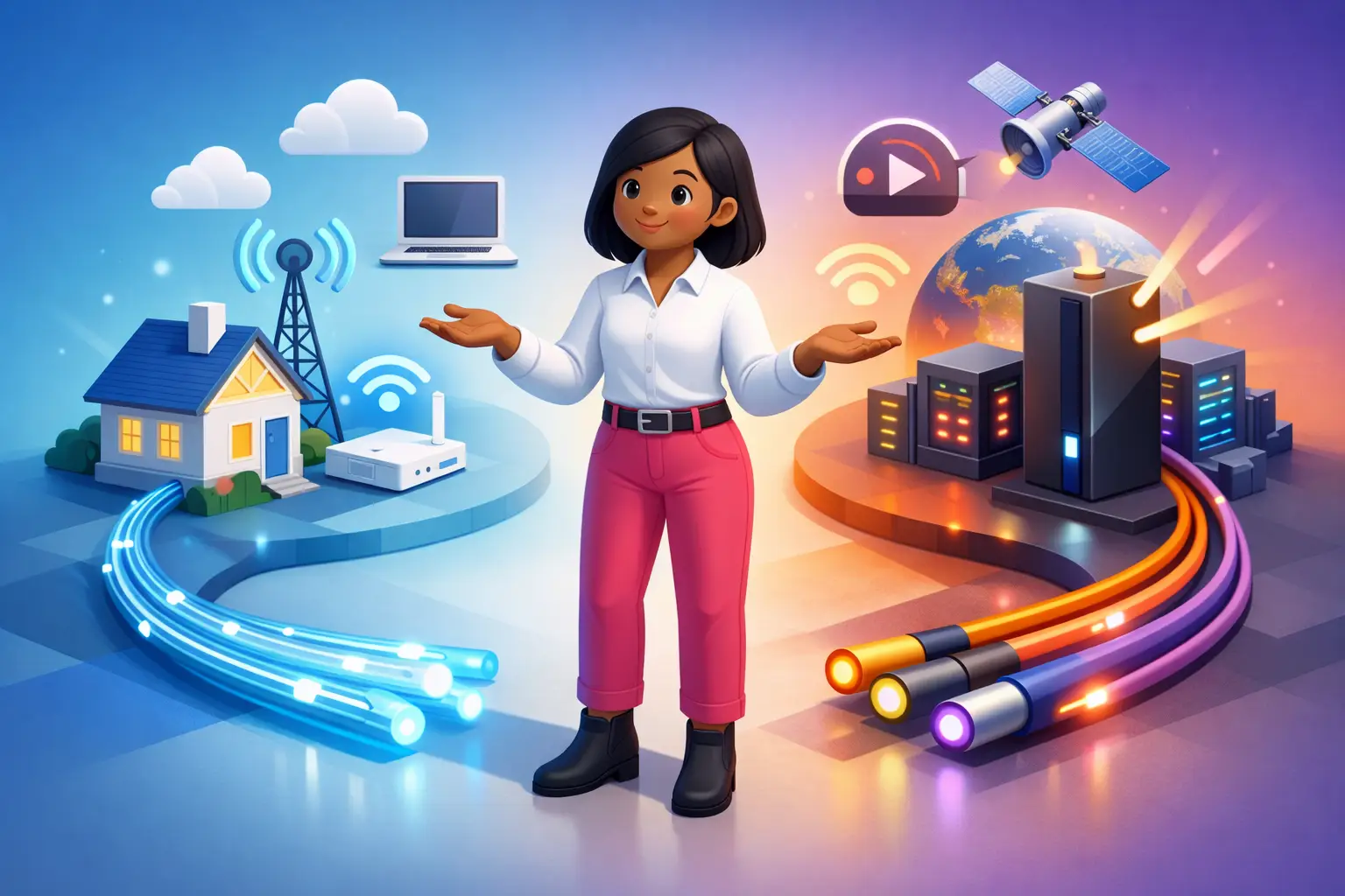 How broadband connection types differ from one another
