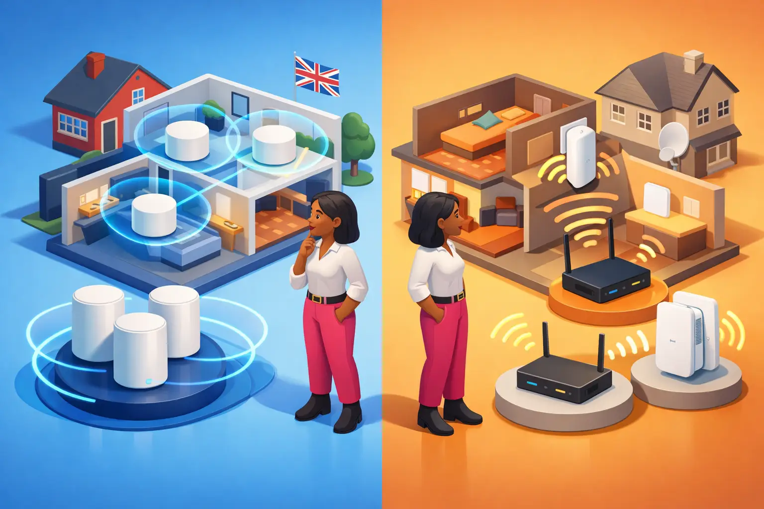 Comparing Mesh Wi-Fi and Wi-Fi Extenders UK 2026