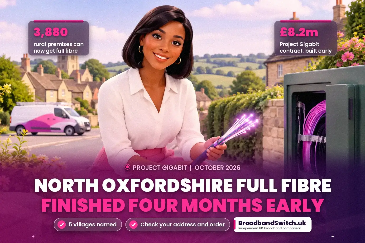 North Oxfordshire's Full Fibre Finished Four Months Early
