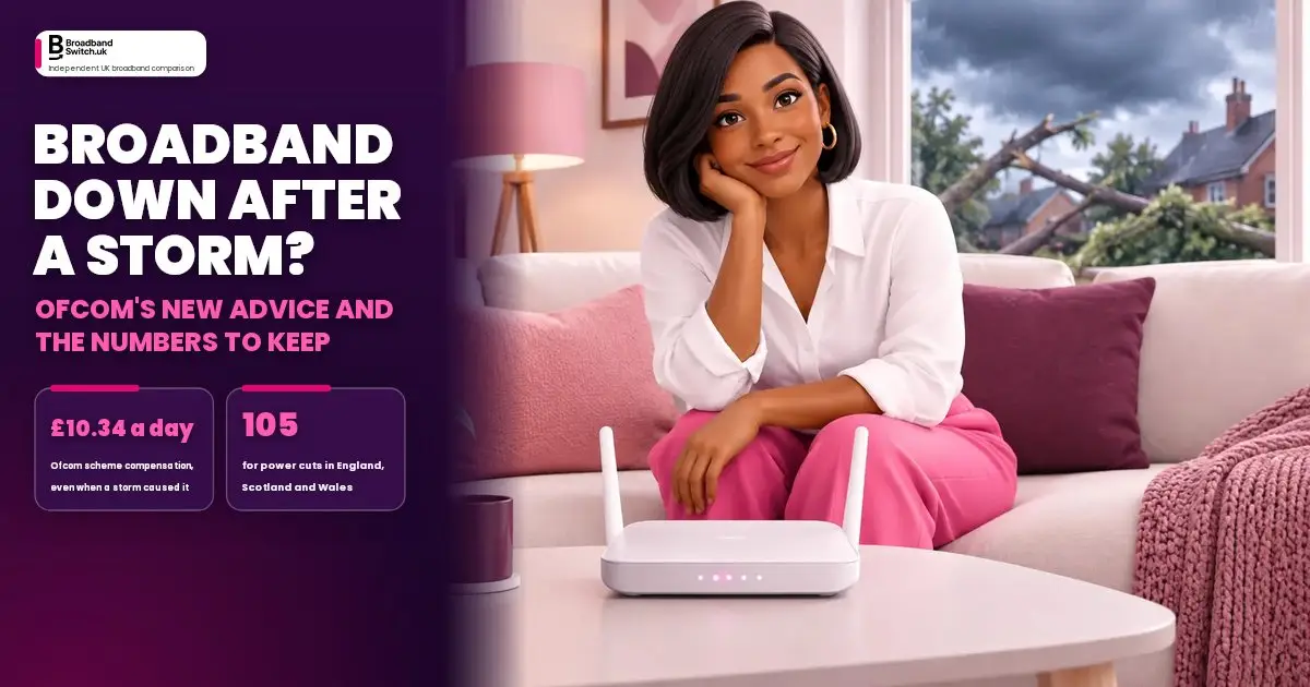 Broadband down after a storm