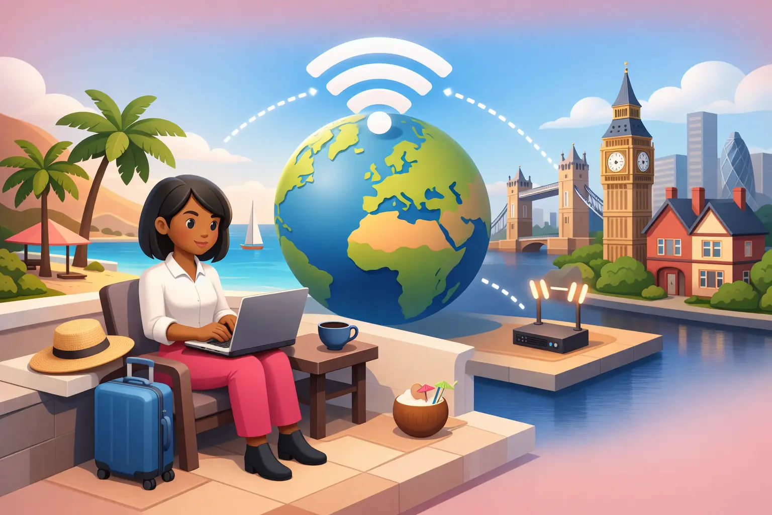 UK Broadband When Working Abroad Temporarily