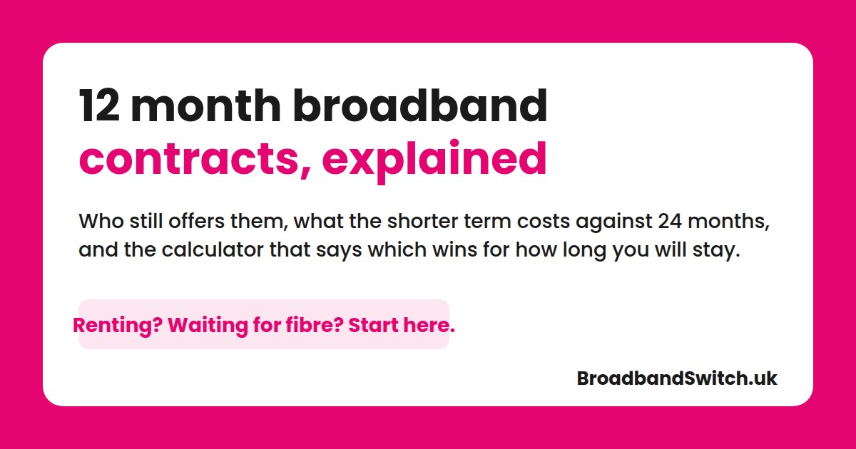 12 Month Broadband Contracts UK